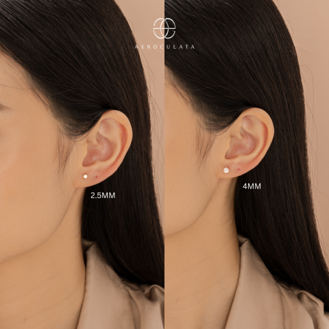 MEDIUM VALLA STUD EARRINGS (4MM)